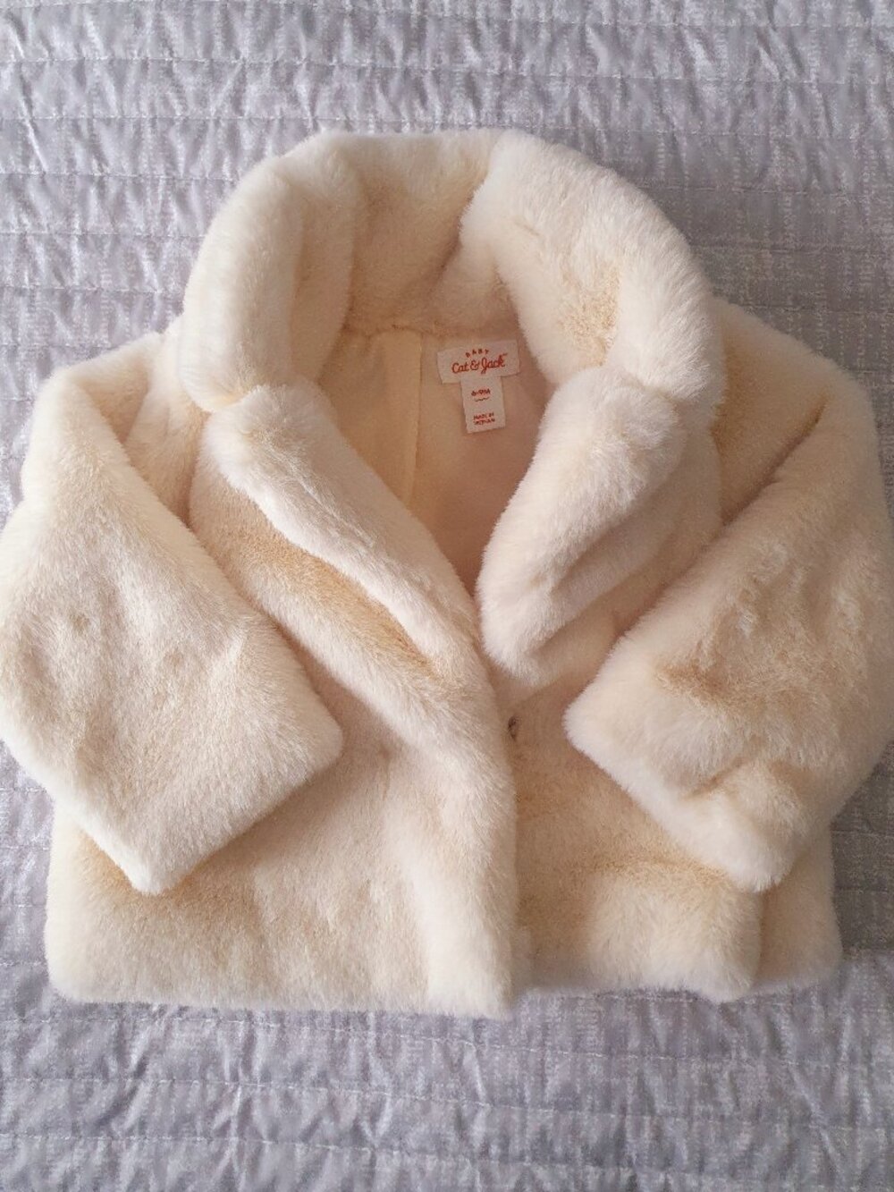 Baby Faux Fur Coat - Beige - 6-9 Months Cat & Jack